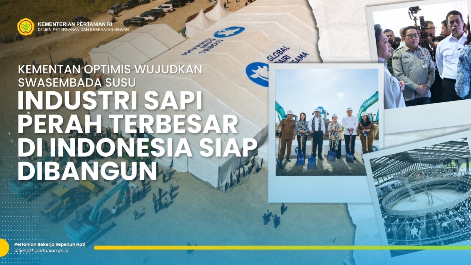 GroundBreaking pembangunan peternakan sapi perah terpadu di Kabupaten Brebes, Jawa Tengah