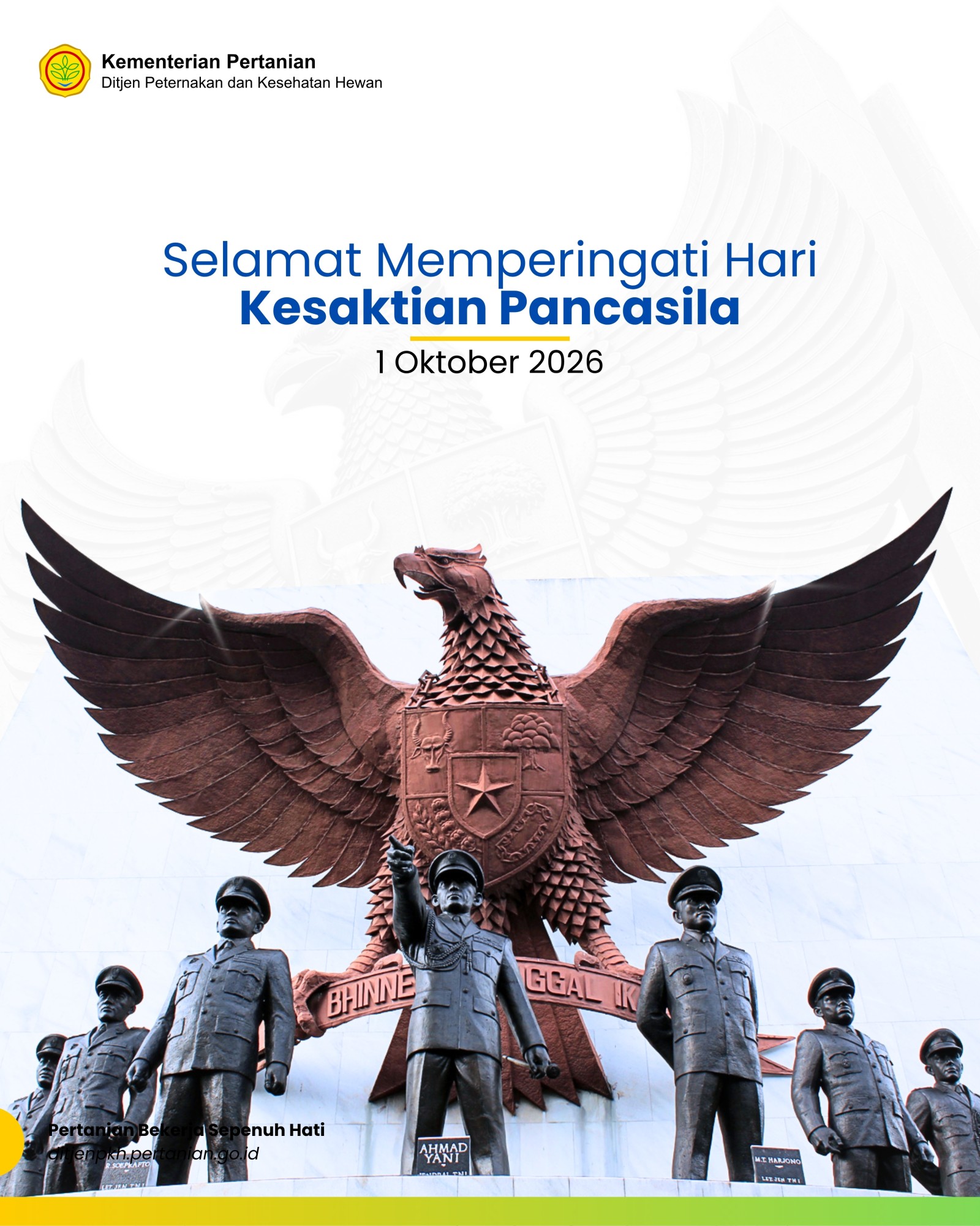 Selamat Memperingati Hari Kesaktian Pancasila 1 Oktober 2026 di Halaman Kementan