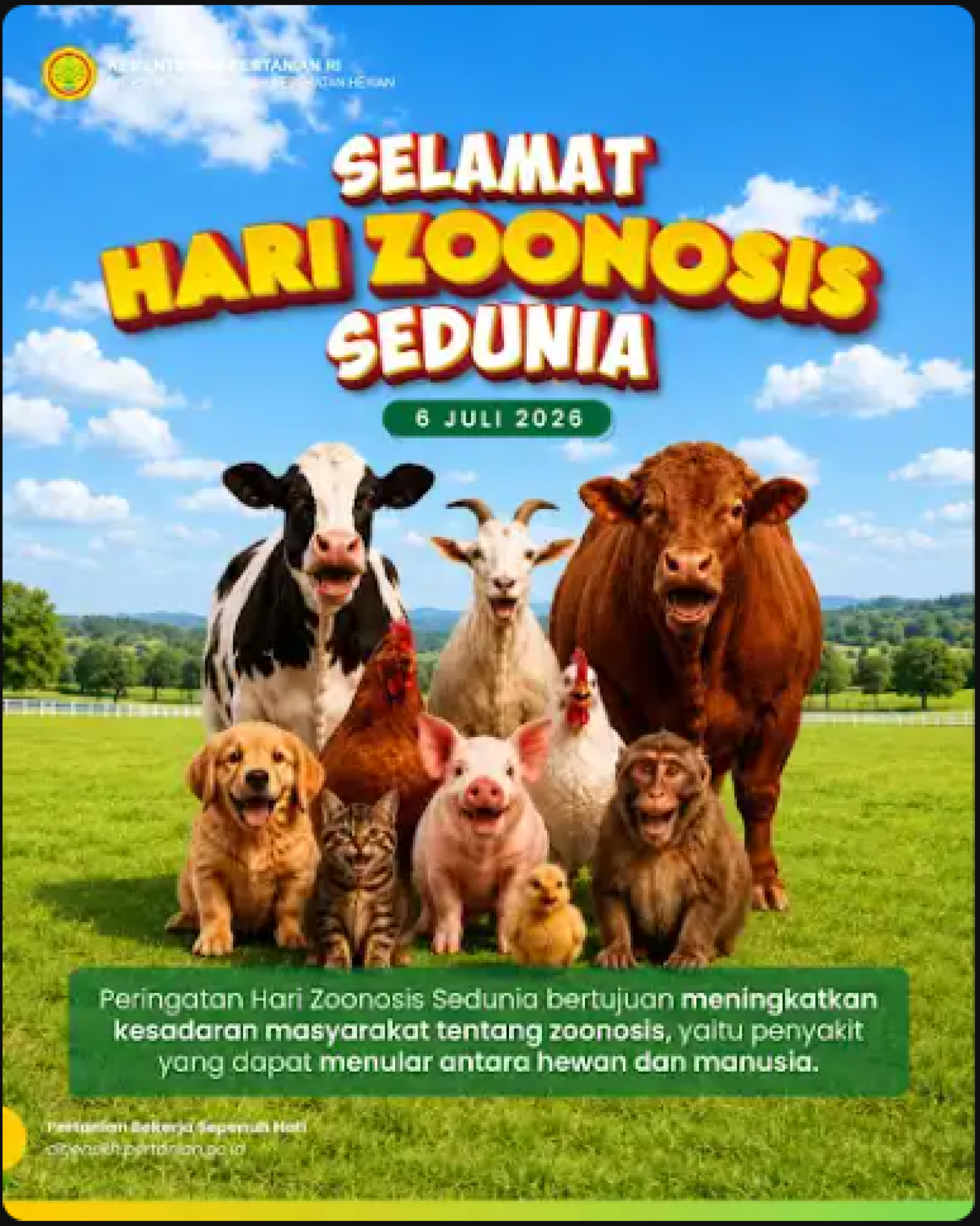 Hari Zoonosis Sedunia  World Zoonoses Day